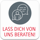 Lass dich von uns beraten! Button: Lass dich beraten von der Allgemeinen Studienberatung!